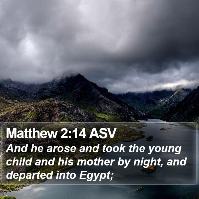 Matthew 2:14 ASV Bible Study