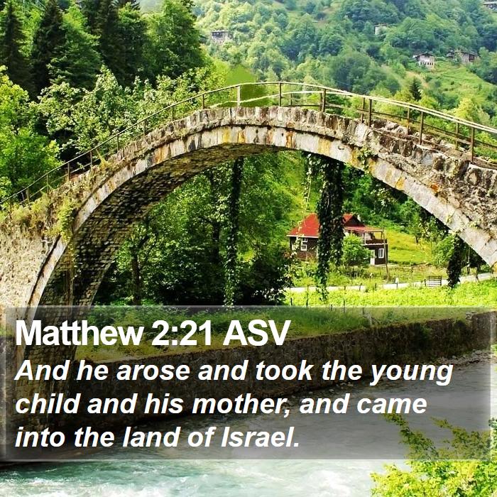 Matthew 2:21 ASV Bible Study