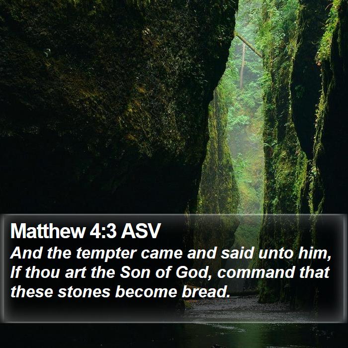 Matthew 4:3 ASV Bible Study