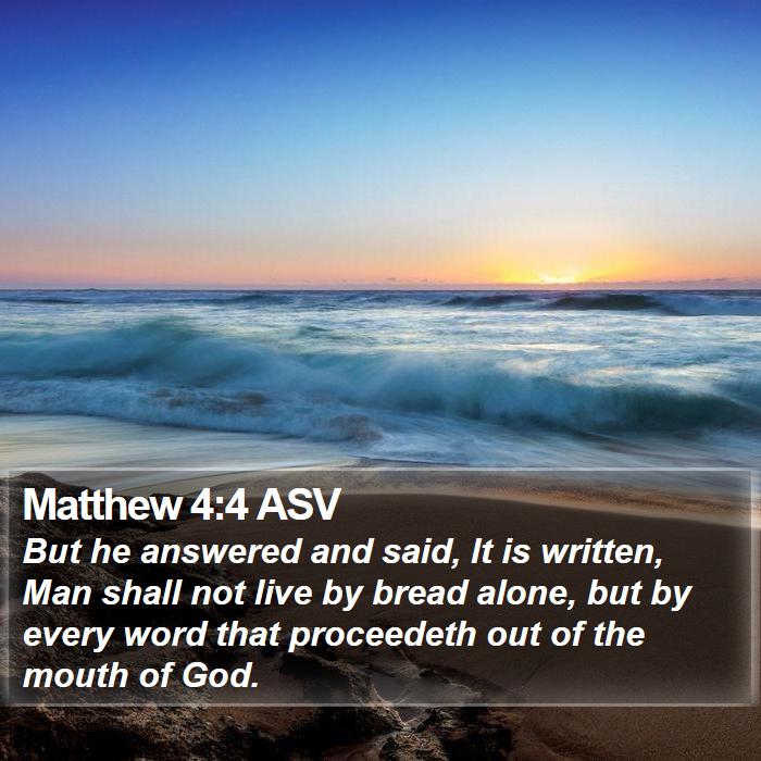 Matthew 4:4 ASV Bible Study