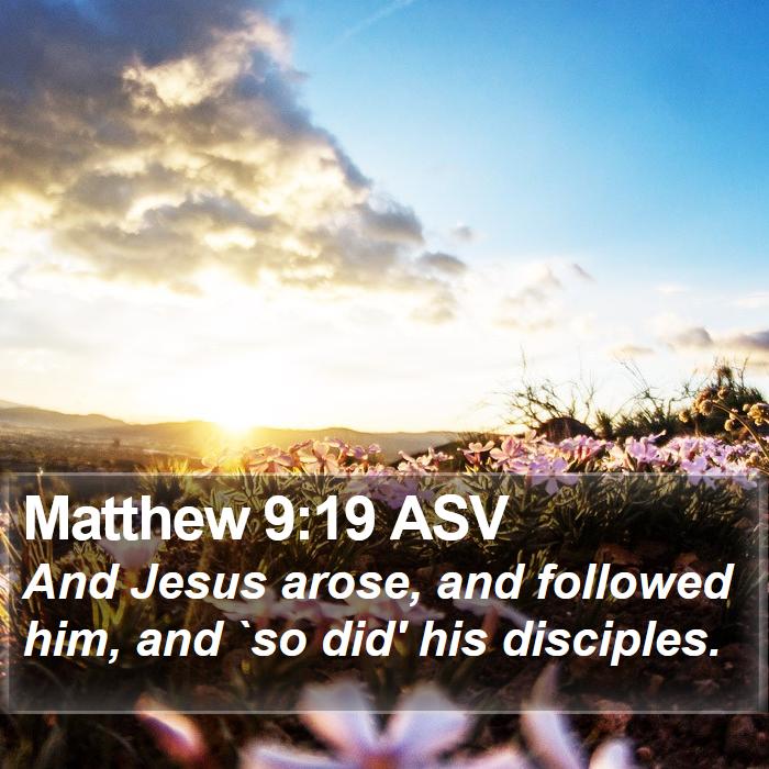 Matthew 9:19 ASV Bible Study