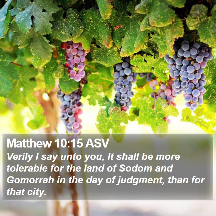 Matthew 10:15 ASV Bible Study