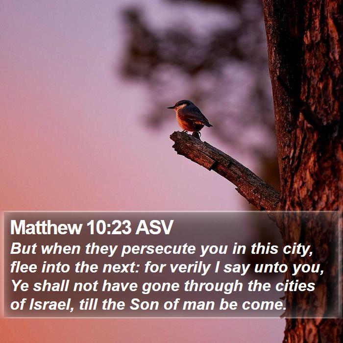 Matthew 10:23 ASV Bible Study