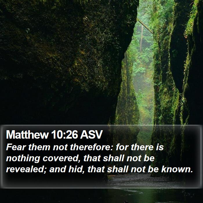 Matthew 10:26 ASV Bible Study