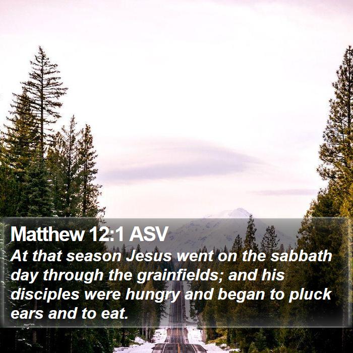 Matthew 12:1 ASV Bible Study