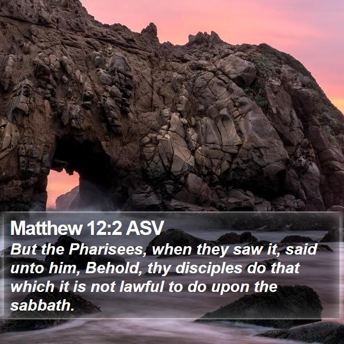 Matthew 12:2 ASV Bible Study