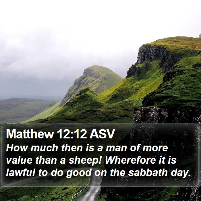 Matthew 12:12 ASV Bible Study