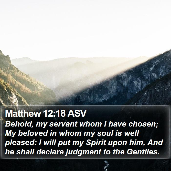 Matthew 12:18 ASV Bible Study