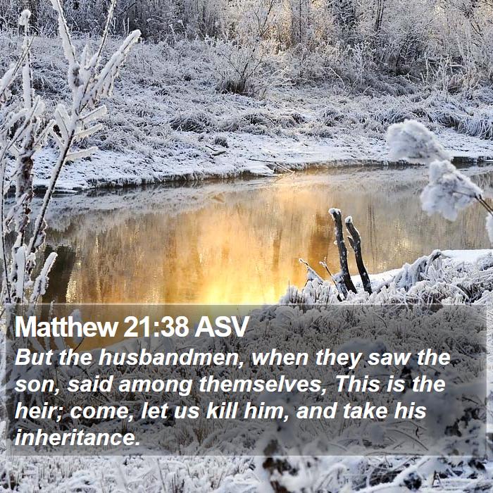 Matthew 21:38 ASV Bible Study