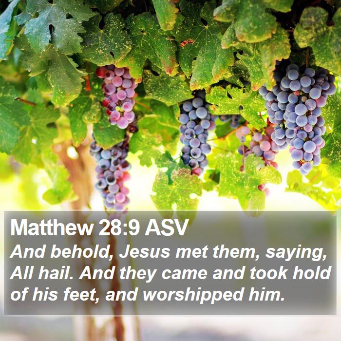 Matthew 28:9 ASV Bible Study