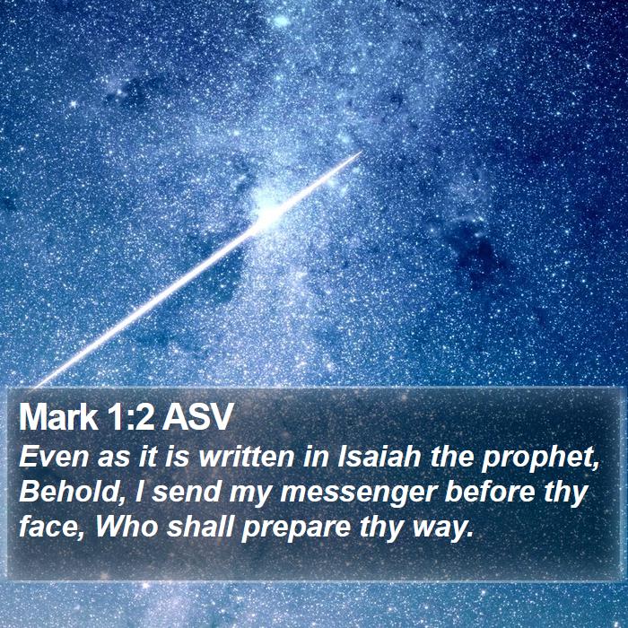 Mark 1:2 ASV Bible Study