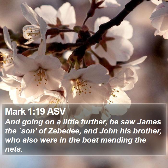 Mark 1:19 ASV Bible Study