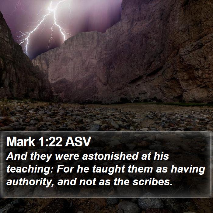 Mark 1:22 ASV Bible Study