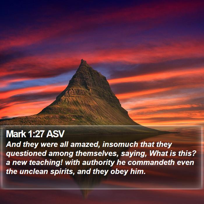 Mark 1:27 ASV Bible Study