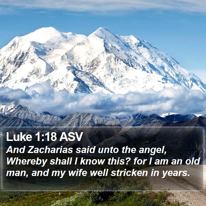 Luke 1:18 ASV Bible Study