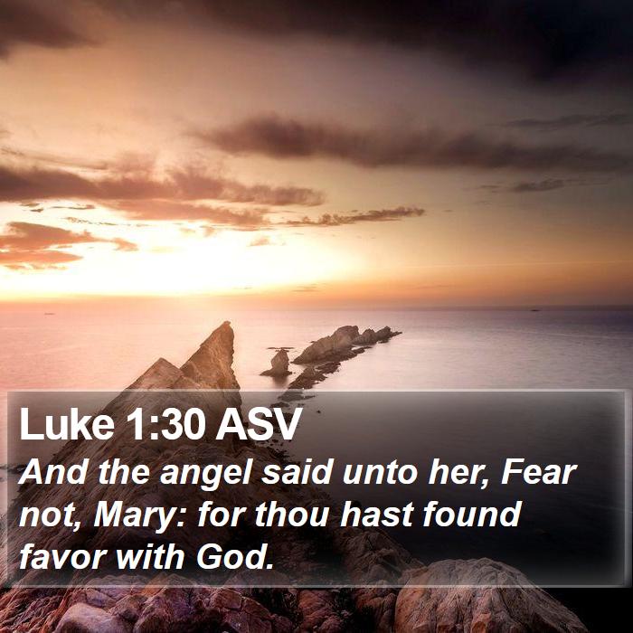 Luke 1:30 ASV Bible Study