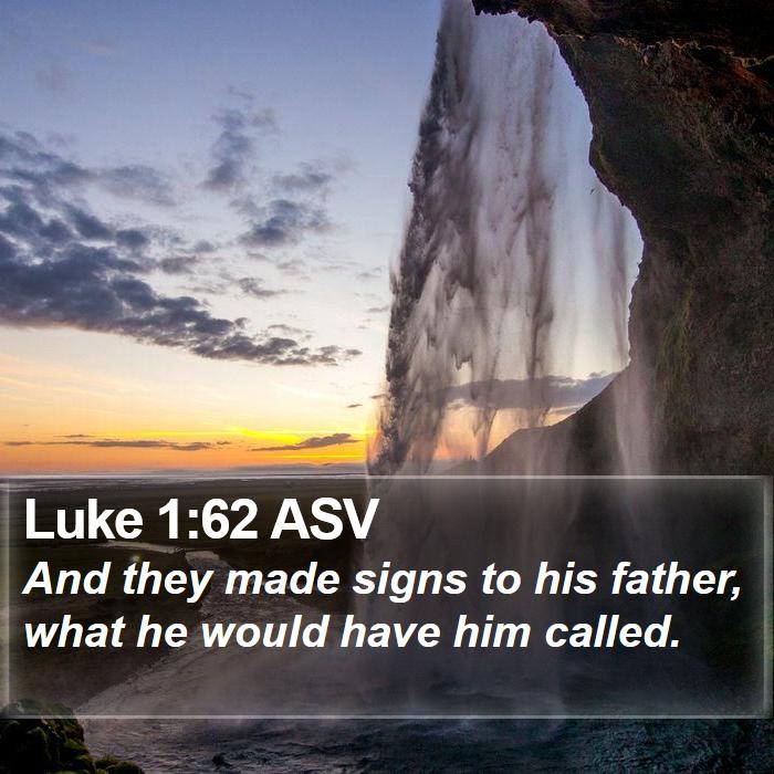 Luke 1:62 ASV Bible Study