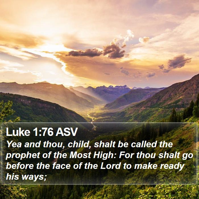 Luke 1:76 ASV Bible Study