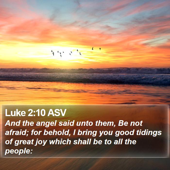 Luke 2:10 ASV Bible Study