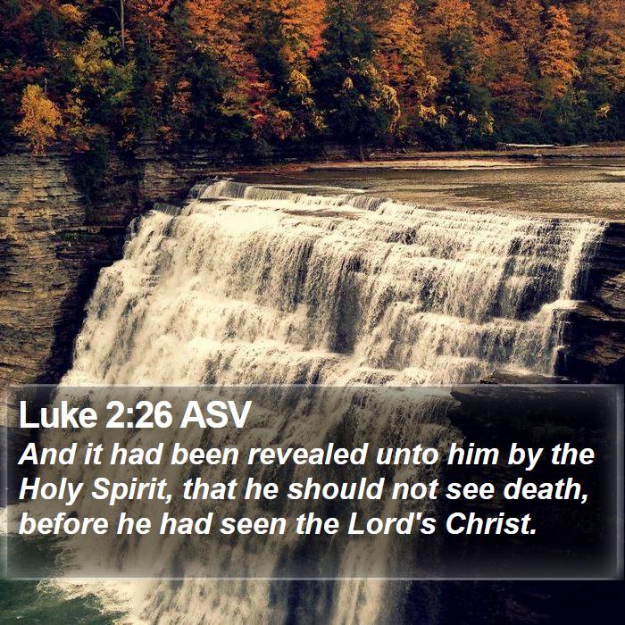 Luke 2:26 ASV Bible Study