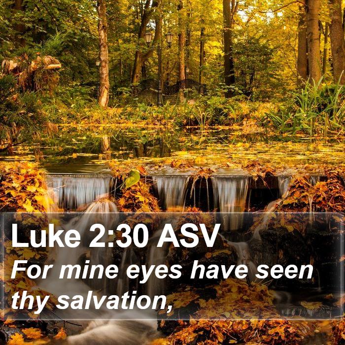 Luke 2:30 ASV Bible Study