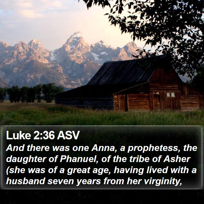 Luke 2:36 ASV Bible Study