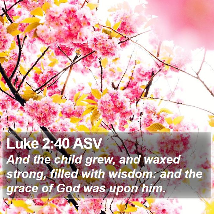 Luke 2:40 ASV Bible Study