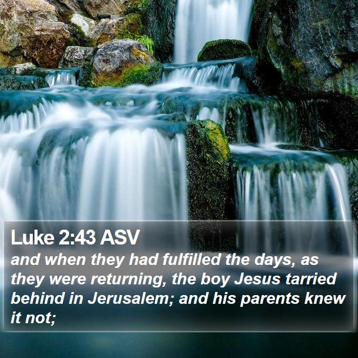 Luke 2:43 ASV Bible Study