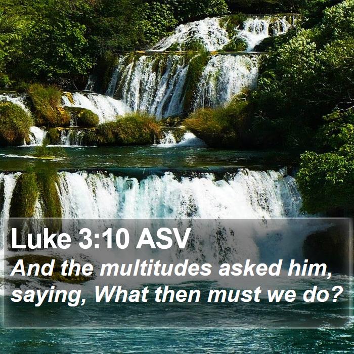 Luke 3:10 ASV Bible Study