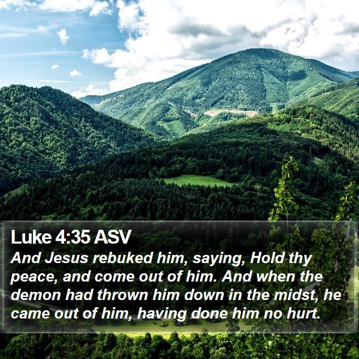 Luke 4:35 ASV Bible Study