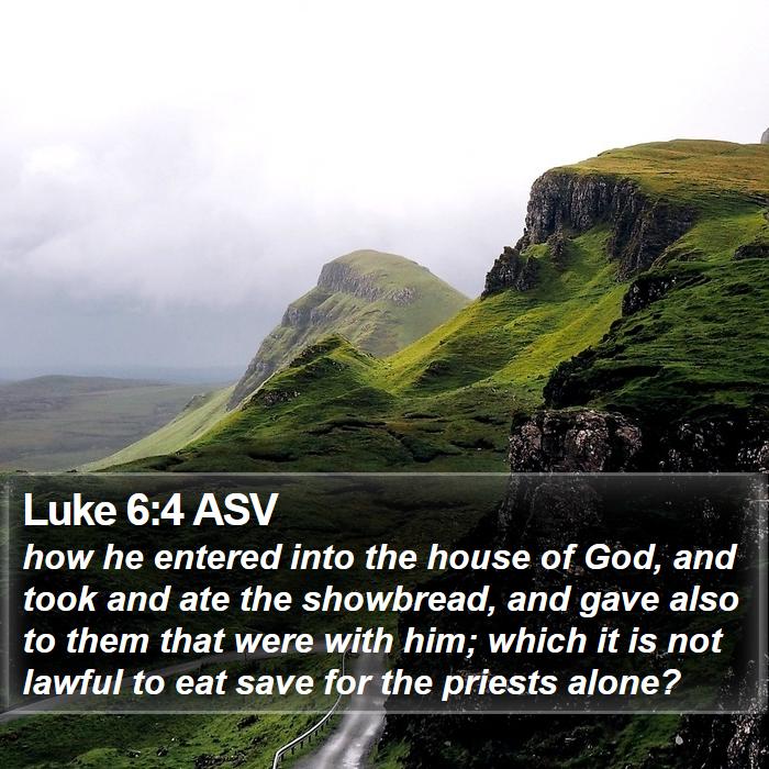 Luke 6:4 ASV Bible Study