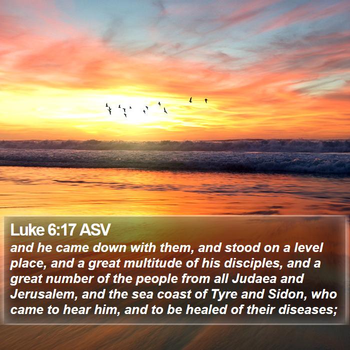 Luke 6:17 ASV Bible Study