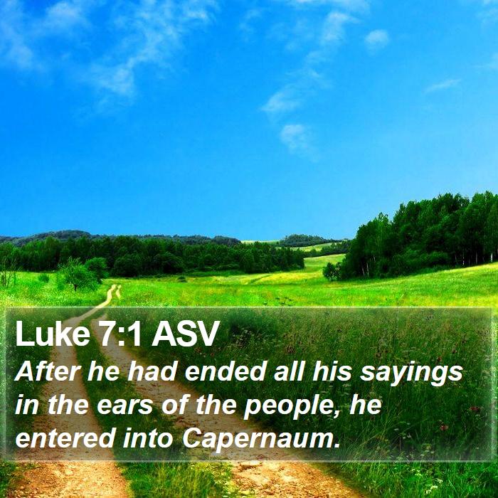 Luke 7:1 ASV Bible Study