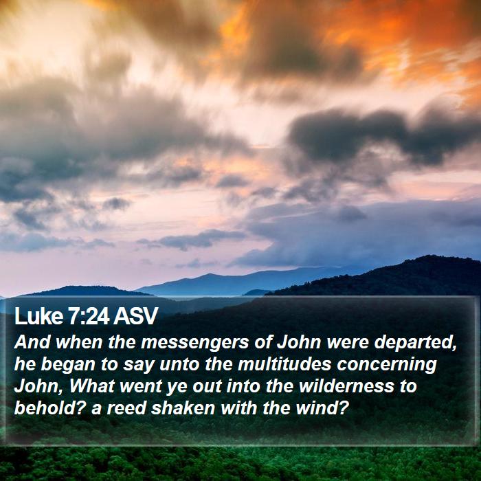 Luke 7:24 ASV Bible Study