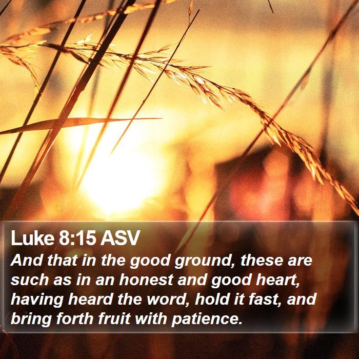 Luke 8:15 ASV Bible Study