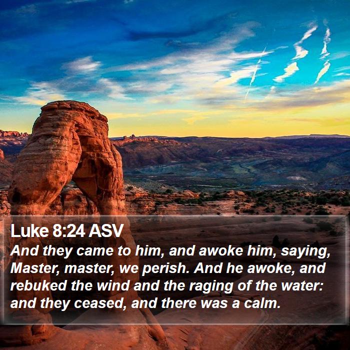 Luke 8:24 ASV Bible Study