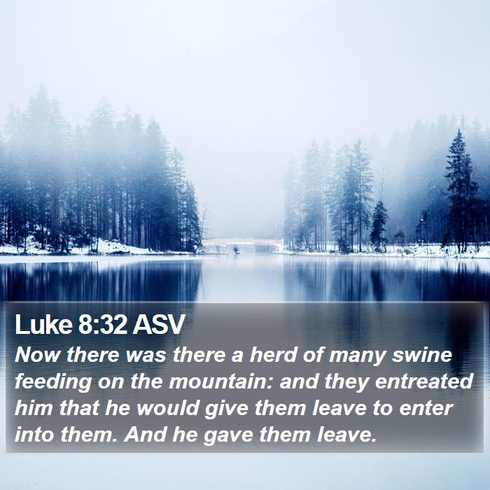 Luke 8:32 ASV Bible Study