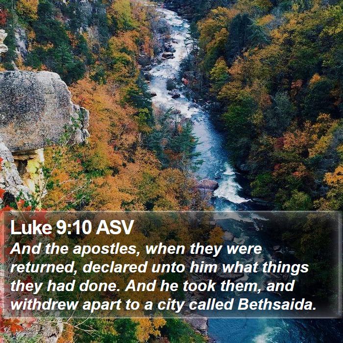 Luke 9:10 ASV Bible Study