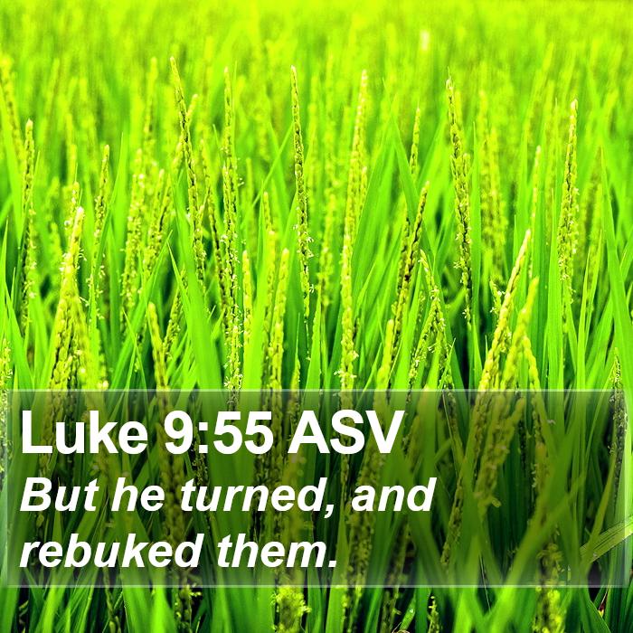 Luke 9:55 ASV Bible Study