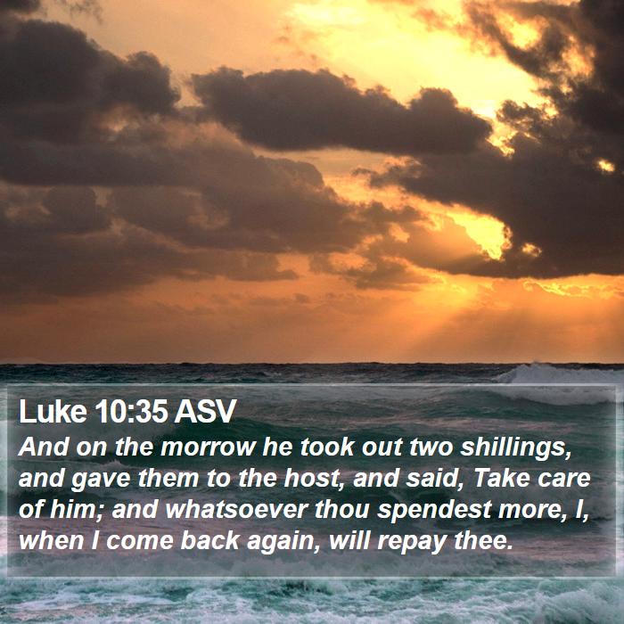 Luke 10:35 ASV Bible Study