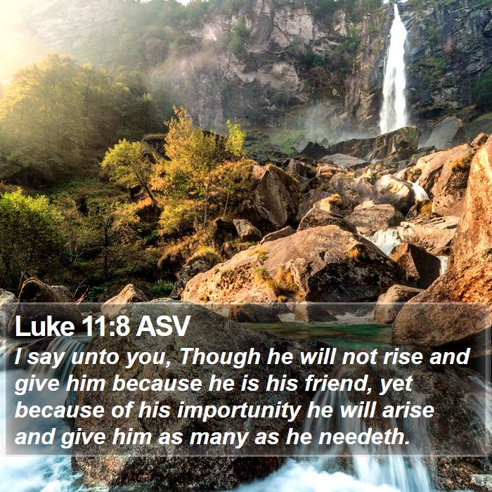 Luke 11:8 ASV Bible Study