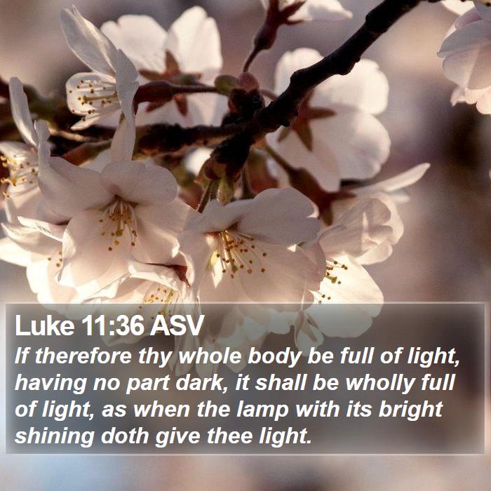 Luke 11:36 ASV Bible Study