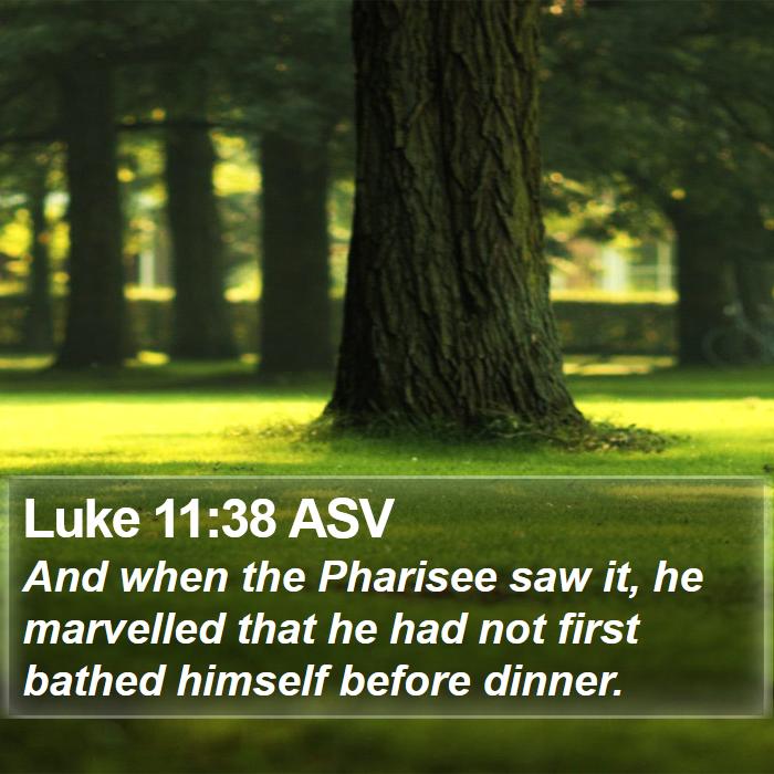 Luke 11:38 ASV Bible Study