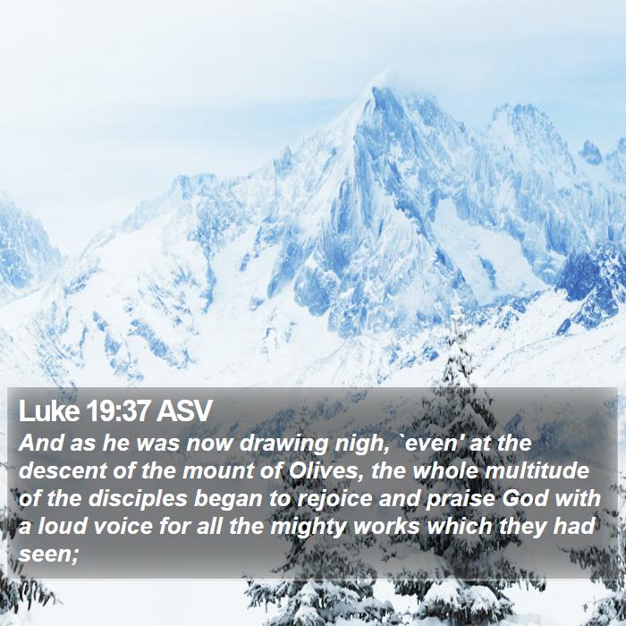 Luke 19:37 ASV Bible Study