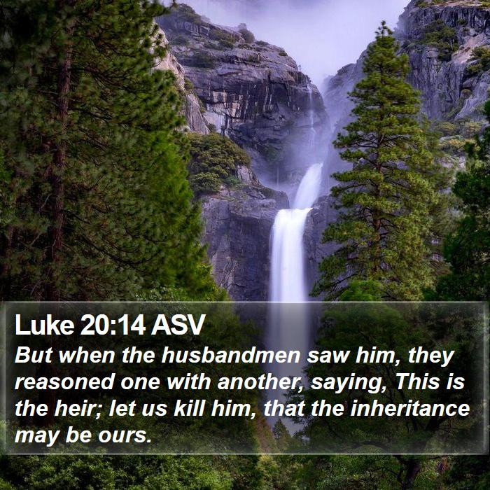 Luke 20:14 ASV Bible Study