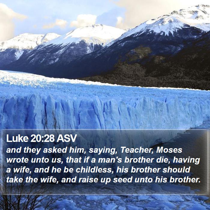 Luke 20:28 ASV Bible Study