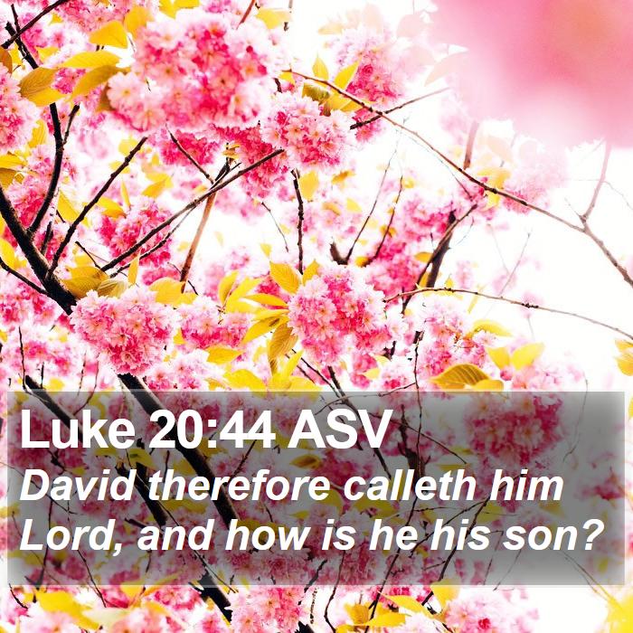 Luke 20:44 ASV Bible Study