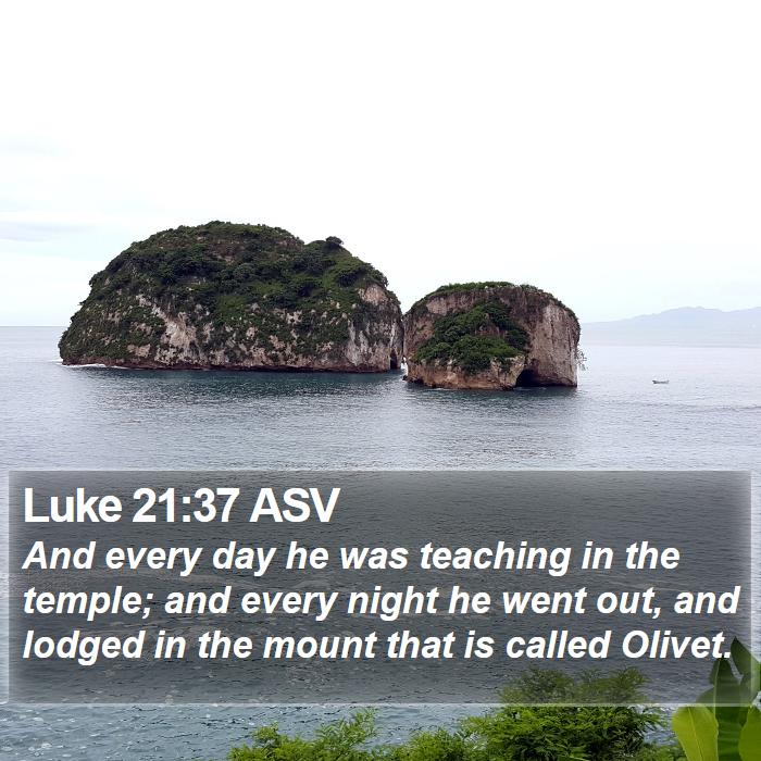 Luke 21:37 ASV Bible Study