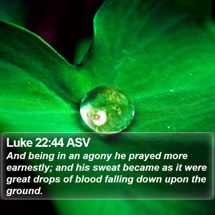 Luke 22:44 ASV Bible Study