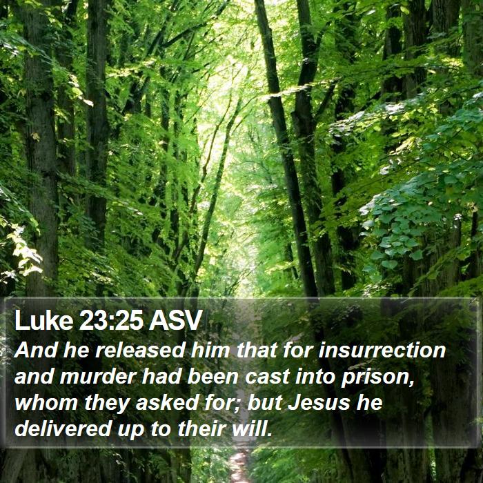 Luke 23:25 ASV Bible Study